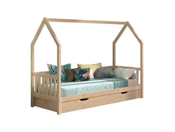 Hausbett Cabane mit Umrandung inkl. Ausziehkasten