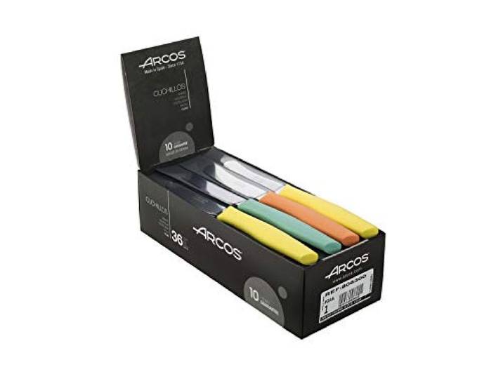 Arcos Serie Nova - Spiel 36 Stück Buttermesser - Klinge Nitrum Edelstahl de 90 mm - Polypropylengriff in 3 Farben