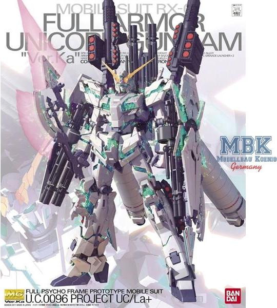 Bandai MG 1/100 Volledig gepantserde Unicorn Gundam Ver. KA