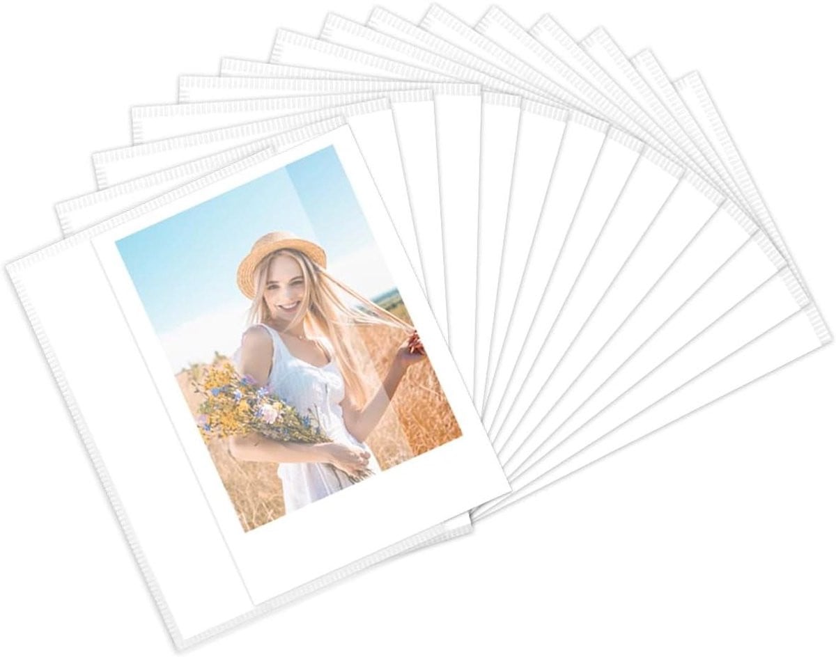 Set van 15 ultradunne magnetische fotolijsten voor op de koelkast - Wit