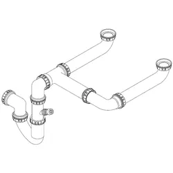 Grohe Siphon 42618 für Küchenspülen , 42618000 42618000