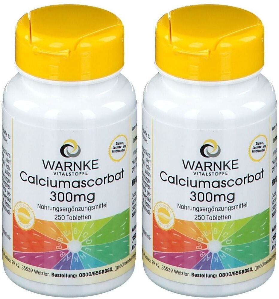 WARNKE Calciumascorbat 300 mg Tabletten 2x 2x250 St