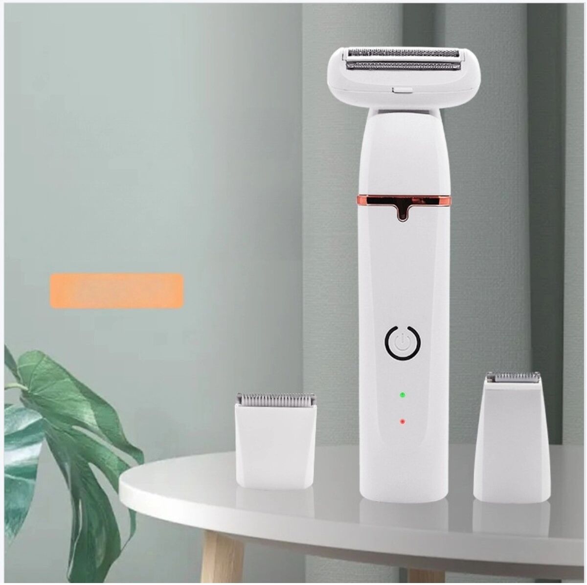 INF Elektrischer Damenrasierer – Sanfter Ganzkörper- und Intimbereich-Trimmer mit LED-Licht, IPX7 wasserdicht, ABS-Gehäuse