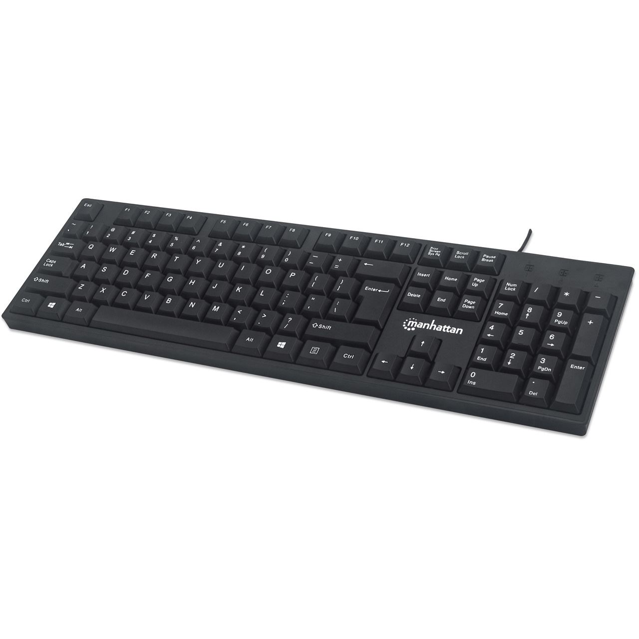 Manhattan 179324 USB Deutsch schwarz (kabelgebunden)