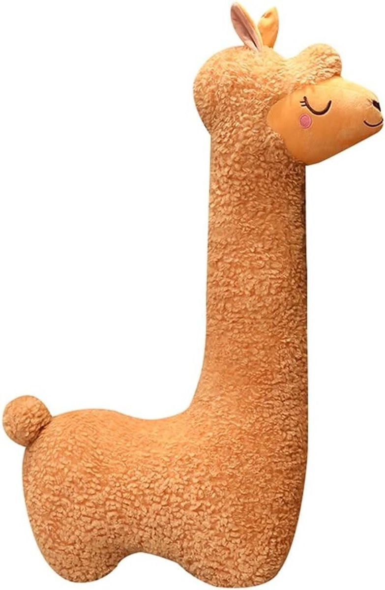Giant Alpaca Pluche Lange Lichaamskussen - Fluffy Knuffel voor Kinderen en Volwassenen
