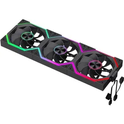 GameMax Case fan FN12A-N2 WL-R Black (120 mm), PC Lüfter, Schwarz
