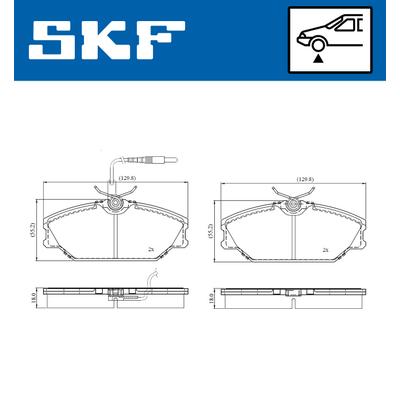 SKF Bremsbelagsatz, Scheibenbremse VKBP 80779 E für DAEWOO RENAULT