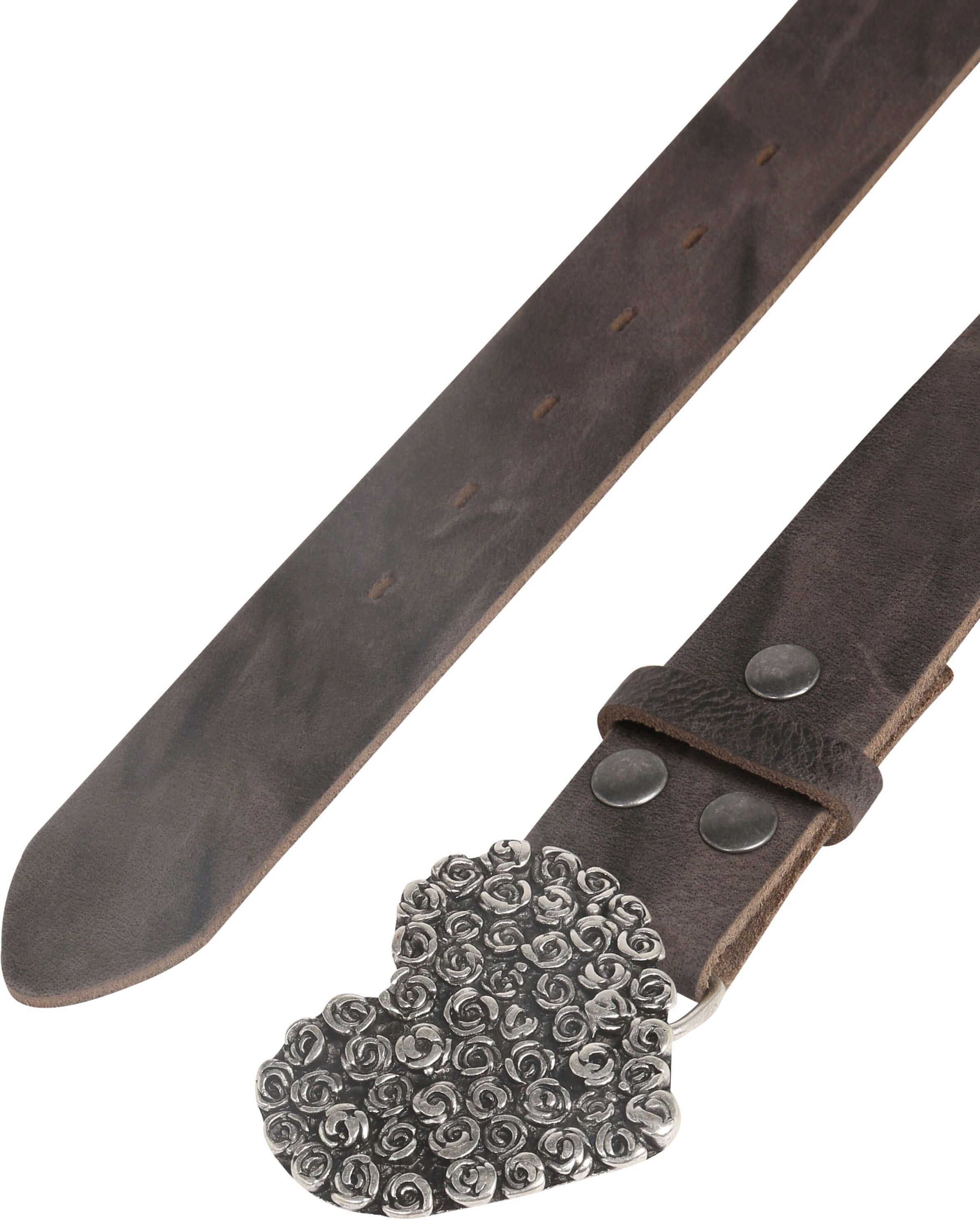 Ledergürtel RETTUNGSRING GÜRTEL, Damen, Gr. 105, grau, Gürtel Ledergürtel grau 105