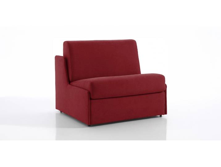 MARSEILLAN - Fauteuil convertible - Tweed, Rouge