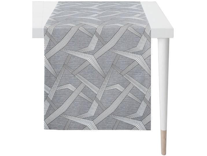 Tischläufer APELT Domino , grau, B:140cm L:44cm, Polyester, Viskose, Tischdecken, Tischläufer
