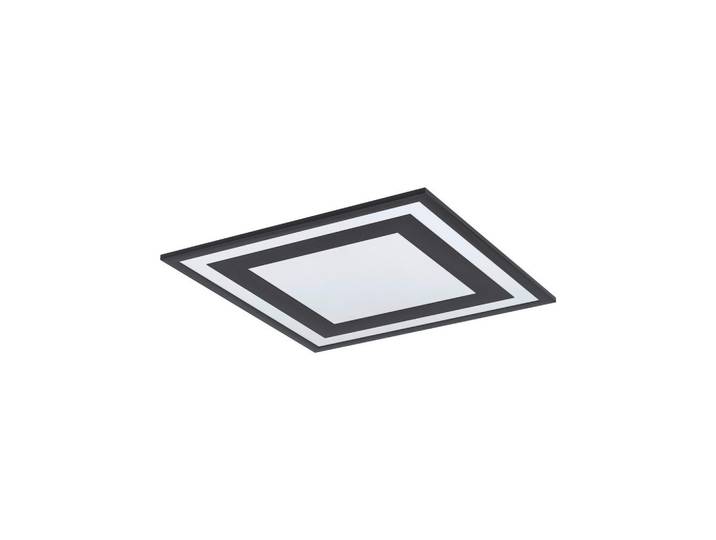 Eglo Led-Paneel, Schwarz, Weiß, Metall, Kunststoff, quadratisch, 44.5x6x44.5 cm, Lampen & Leuchten, LED Beleuchtung, LED-Paneele