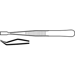 Flachpinzette Gesamt-L.120mm eckige Spitzen VA TECWERK