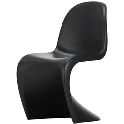 Vitra Freischwinger Panton Chair tiefschwarz, Designer Verner Panton, 50x86x61 cm