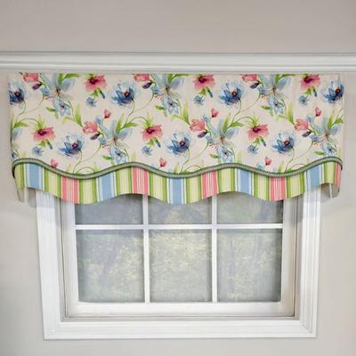 R L Fisher Inc Laurier Layered Valance Multi Bright 50 x 16, 50 x 16, Multi Bright