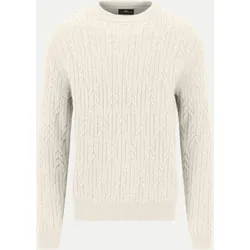 Strickpullover mit Zopfmuster Beige 3XL