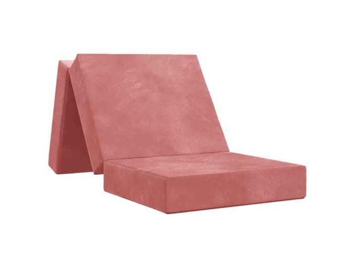 Banquette-lit - Canapé-lit pliable - - velours - rose - 75 x 63 x 45 cm 1145402