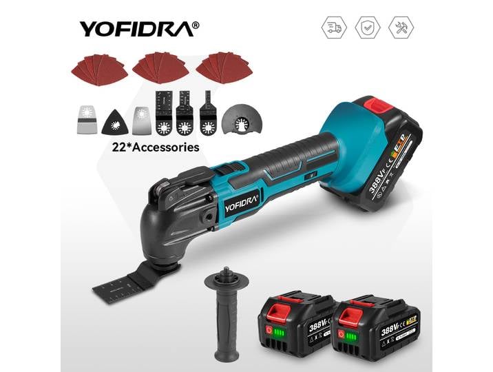 Makita – outil multi-outils oscillant sans fil, niveau 6, Vibration, outil pour le travail du bois, tondeuse de décoration électrique pour broche de batterie, 20000PM