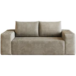 MODFU Sofa aus Cordstoff in Camel, montagefrei