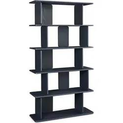 En.Casa, Regal, Bücherregal Gäljami 180x100x35 cm Schwarz (100 x 35 x 180 cm)