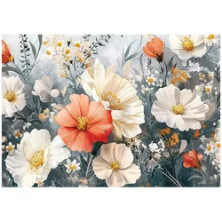 FOTOTAPETE Blumenwiese Wohnzimmer Deko Vlies Tapete 300x210