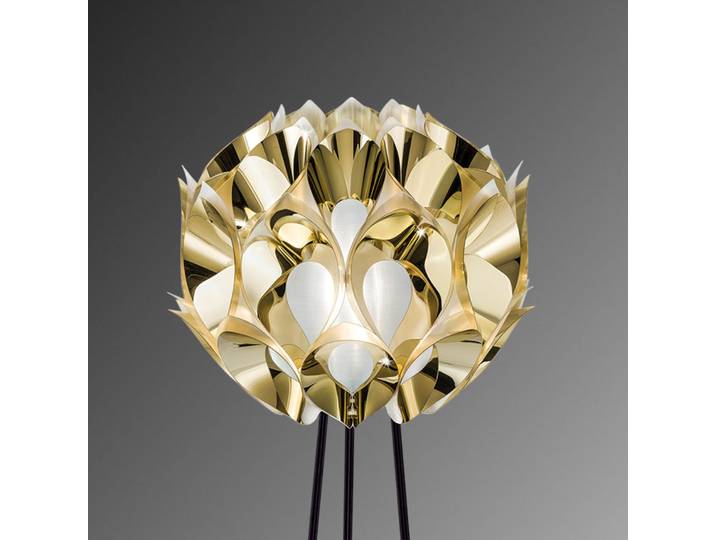 Flora Stehleuchte Gold - SLAMP - Wohnzimmer - Design - Kunststoff - Mit Schirm