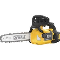 Top-Handle-Akku-Kettensäge (DCMCST632X1-QW), 54Volt, Elektro-Kettensäge gelb/schwarz, Li-Ionen Akku 9,0Ah