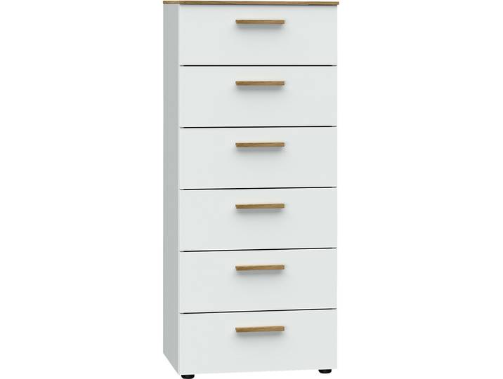 Modular Kommode Colori Weiss, Natur Holzwerkstoff B 50 H 118 cm