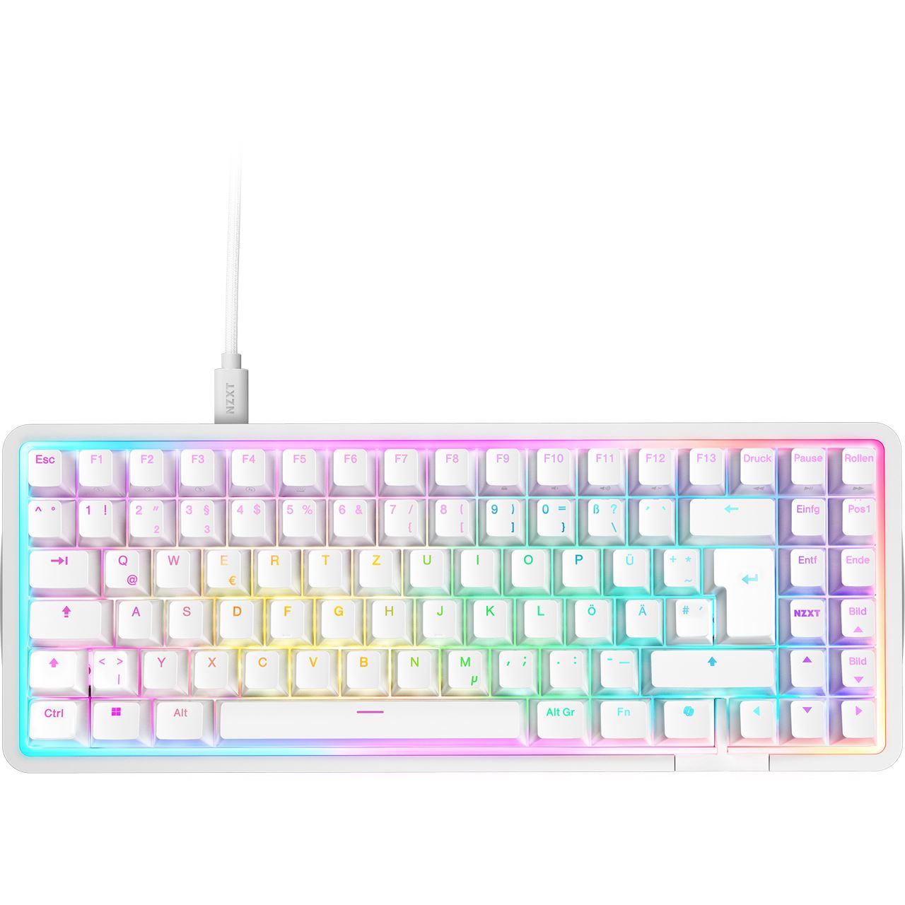 NZXT Function Elite MiniTKL NZXT Magnetic USB Deutsch weiß (kabelgebunden)
