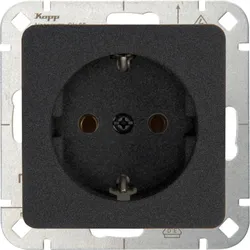 Kopp 914815005 HK02 - Schutzkontakt-Steckdose, Farbe: anthrazit