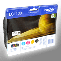 4 Brother Tinten LC-1100VALBPDR Multipack KCMY