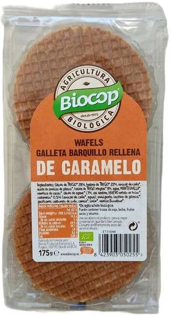 Biocop Wafels Galleta Barquillo Rellena De Caramelo 175g Caramelo