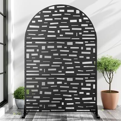 Dovelina Metal Privacy Screen Outdoor Privacy Screen Outdoor Privacy Panel - 72*47