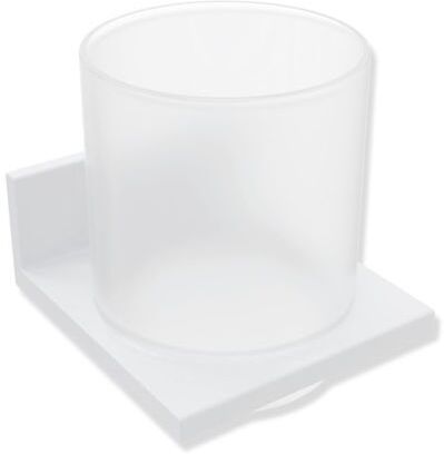 Hewi System 900 Q Glasbecher 900Q04.00060DX pulverbeschichtet weiß tiefmatt, mit Metall-Halter