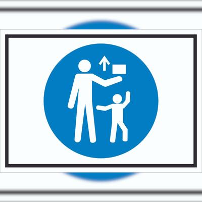 HB-Druck Von Kindern fernhalten Symbol Schild A4 (210x297mm)