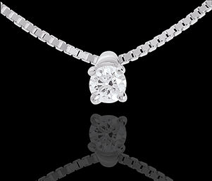 Edenly Collier SolitÃ¤r in Weissgold