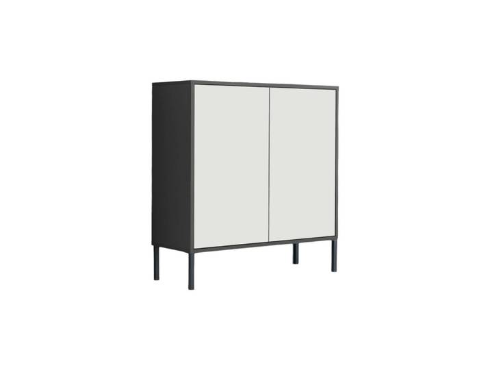Mid.you Kommode Mailand Typ 4 + MF, Anthrazit, Weiß, Metall, 3 Fächer, 79x86x33 cm, erweiterbar, stehend, Wohnzimmer, Kommoden & Sideboards, Kommoden