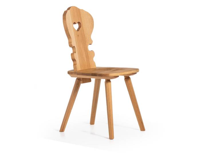 VALERIO Stuhl, Material Massivholz, Eiche lackiert