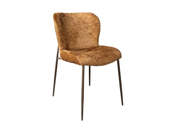 Hochwertiger Design Stuhl „Darby“ im 2er-Set Cognac / Gold Richmond Interiors