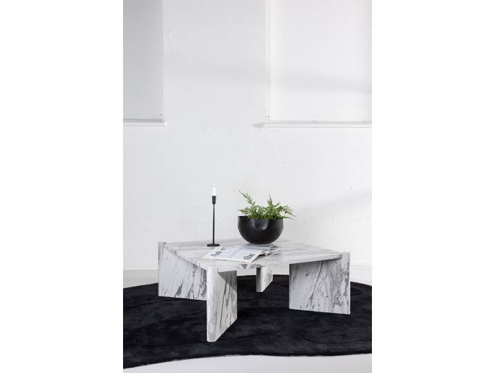 Couchtisch VENTURE HOME Rogaland, quadratischer Couchtisch, modern & elegant, 100 × 100 cm , weiss (weiß, weiß, weiß), B:100cm H:40cm T:100cm, Tische, Couchtisch, Sofatisch, MDF, quadratisch, niedrig, geräumig, raffiniert