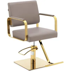 Physa, Salonbedarf, Friseurstuhl Fussstütze höhenverstellbar Barber-Stuhl 200 kg Otley Beige & Gold