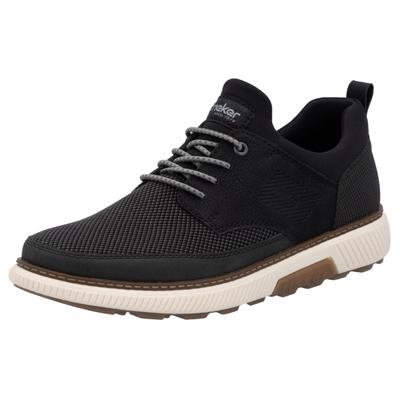 Slip-On Sneaker RIEKER, Herren, Gr. 41, Textil, schwarz, Lederimitat, Textil, Schuhe, Freizeitschuh, Halbschuh, Slipper mit MemoCup-Ausstattung