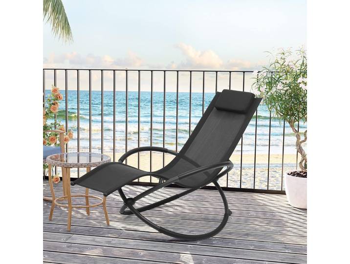 Chaise de plage WOLTU, chaise à bascule confortable, chaise pliante, chaise longue de détente, chaise longue de jardin, chaise longue de plein air