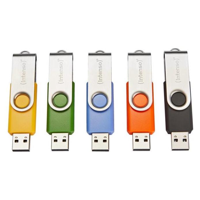 Intenso MEMORY DRIVE FLASH USB2 5X64GB MULTIPACK 3503595 INTENSO (64 GB, USB-A) (3503595)