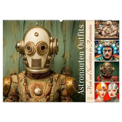Astronauten Outfits (Wandkalender 2026 DIN A2 quer), CALVENDO Monatskalender