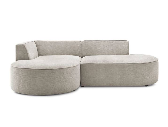 Ecksofa BOBOCHIC ROUSSEAU Stoff mit Textur beige