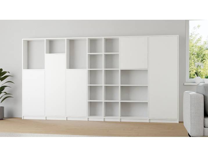 Eleganter Wohnzimmerschrank - Wohnschrank mit vielen Optionen MDF Beschichtet MDF Weiß matt