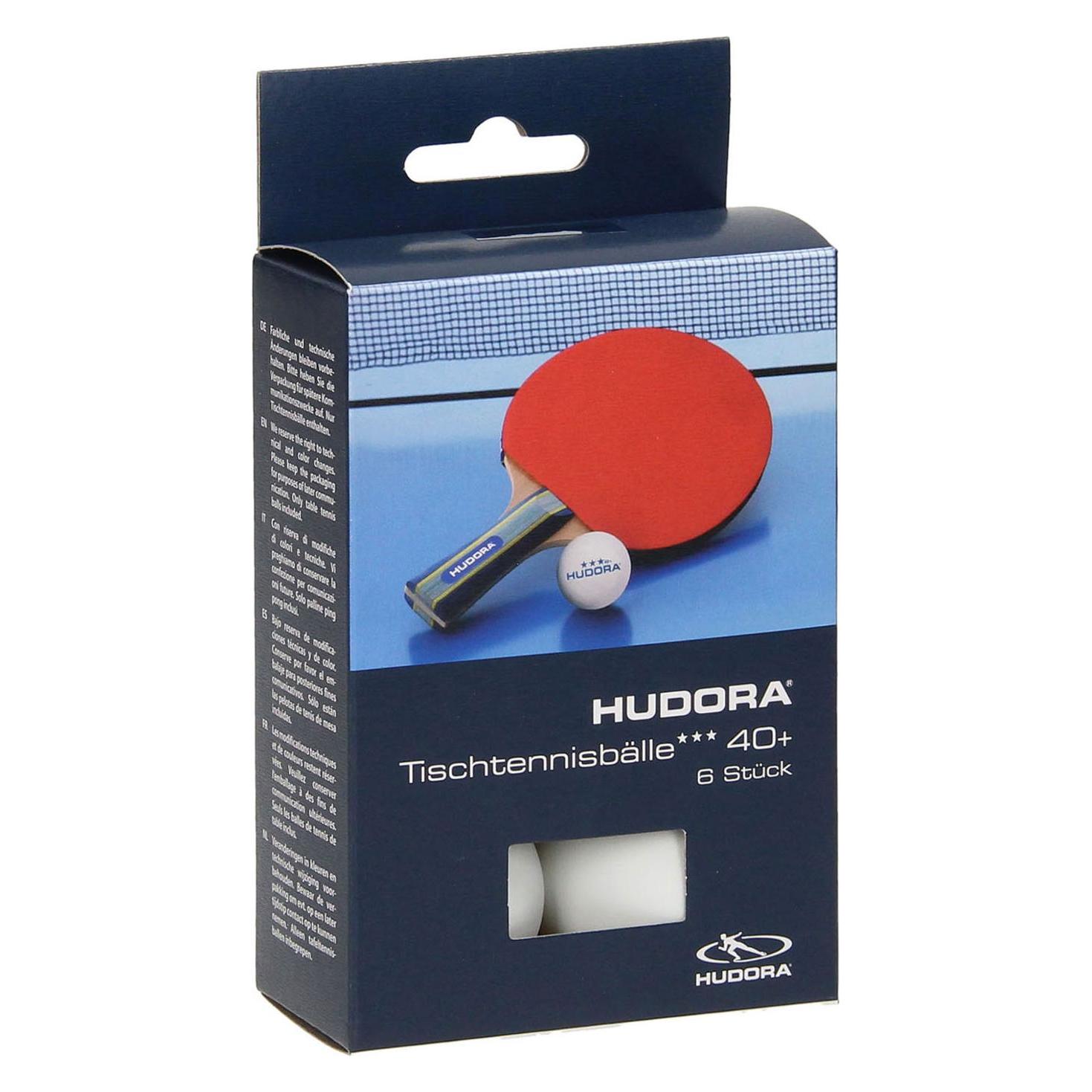 Hudora Tischtennisball 40+, 6 Stück (6 Stk.) (76277)