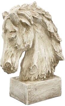 Galt International "18"" Horsehead Wood-Like Carving Statue Centerpiece"