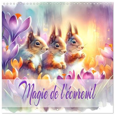 Magie de l'écureuil (Calendrier mural carré 2027 30x30 cm) Calendrier double avec une page pour vos prises de notes