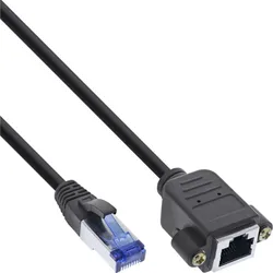 InLine Patchkabel Verlängerung, S/FTP (PiMf), Cat.6A, halogenfrei, Kupfer, 2m
